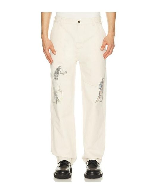 One Of These Days White If Not For The Rest Of Time Painters Pant for men