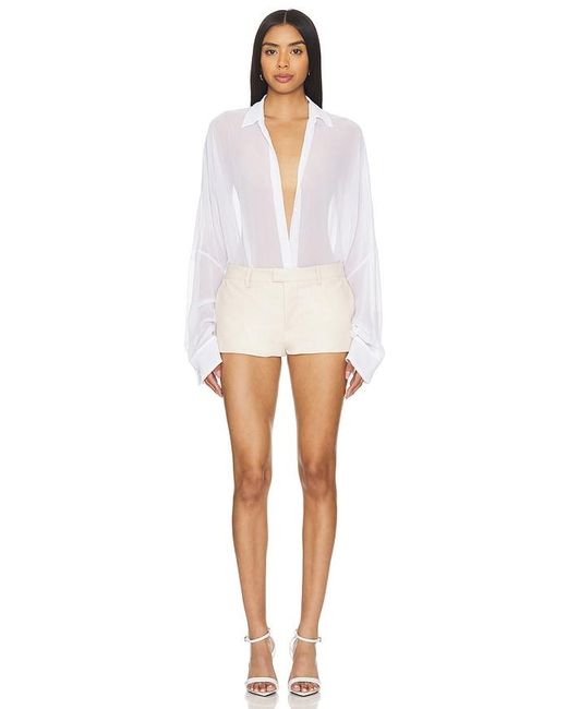 Lovers + Friends White Olivia Faux Leather Shorts