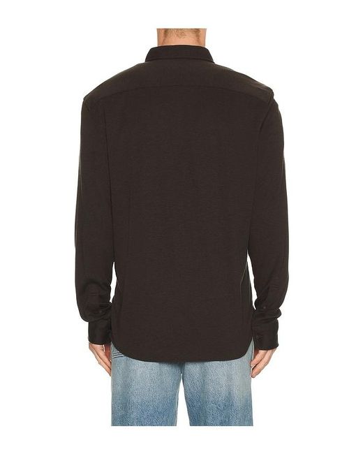 Faherty Brand Black Coastline Knit Shirt for men