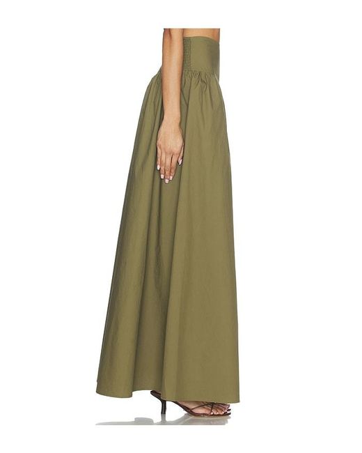 Susana Monaco Green X Revolve Poplin Drop Waist Skirt