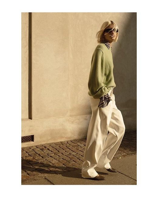 Helsa White The Barrel Pant