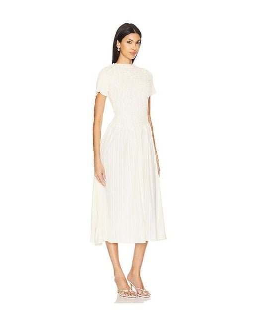 Apres Studio White Ruched Marta Dress