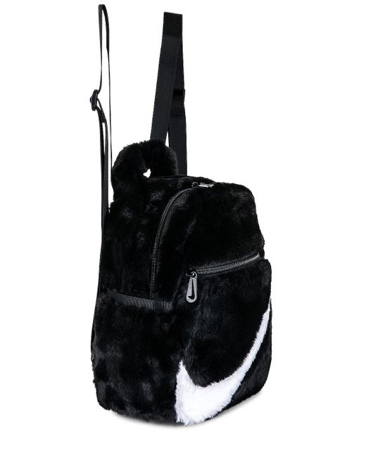 Nike Faux Fur Mini Backpack in Black Lyst