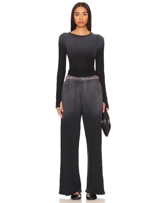 Michael Lauren Black Alick Rib Ombre Long Sleeve