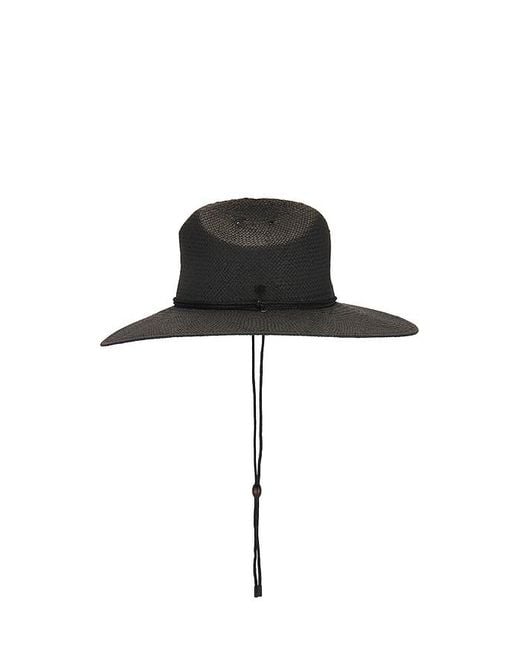 HEMLOCK HAT CO. Black Las Olas Packable Lifeguard for men