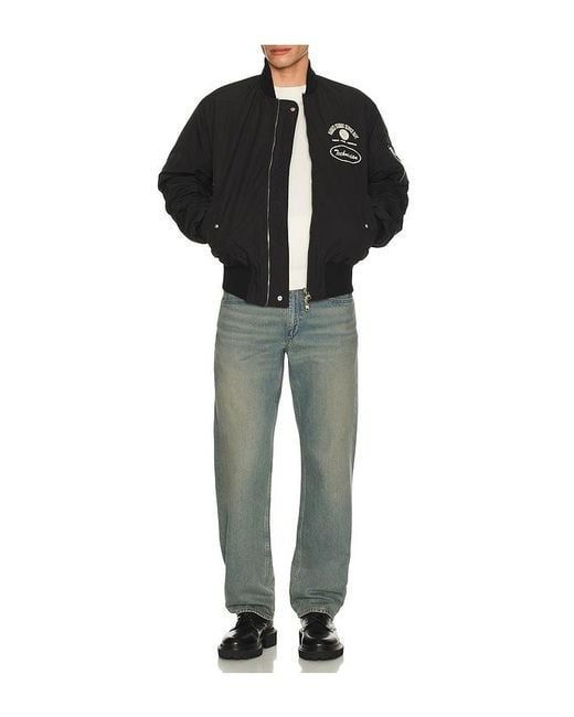 Market Black Handyman Reversible Bomber Jacket for men