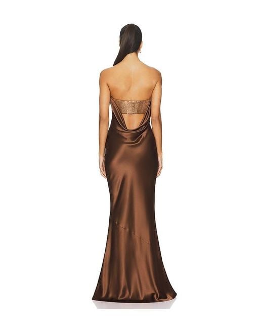 retroféte Brown Graziella Embellished Dress