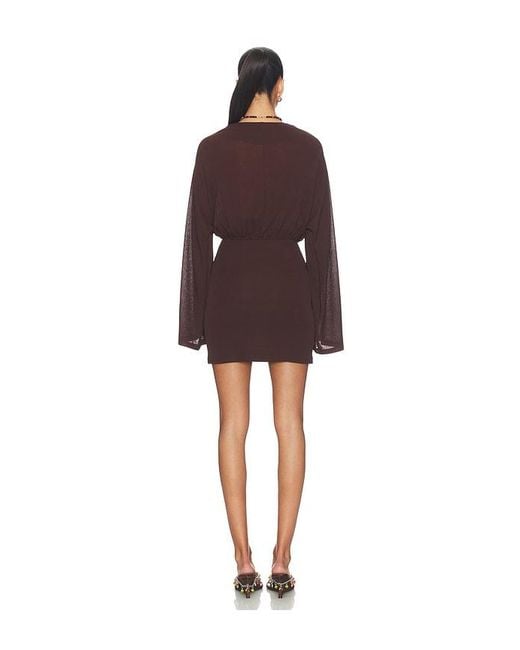 SNDY'S Brown X Revolve Yolonda Long Sleeve Mini Dress