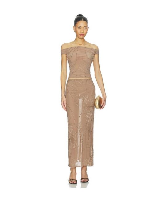 Nbd White Tanuja Maxi Skirt