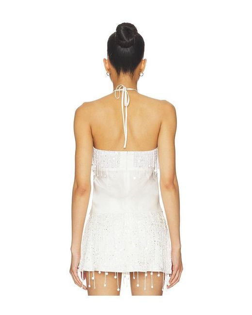 Asta Resort White Rosanna Hand Beaded Camisole