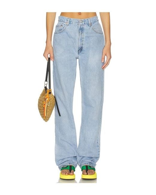 aligrace Blue Signature Baggy Straight Leg Jean
