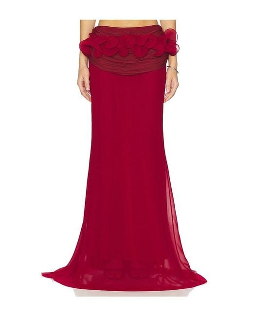 Aniye Records Red Tecla Long Skirt
