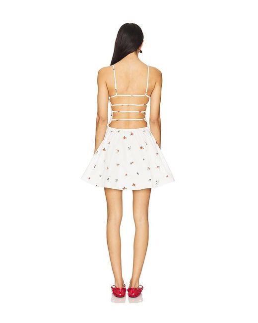 ROBE MINI en White Solid & Striped