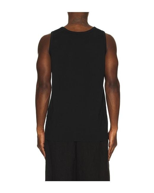 Reigning Champ Black Lightweight Jersey Slim Tank Top for men