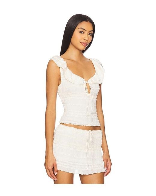 Tularosa White Madeleine Top