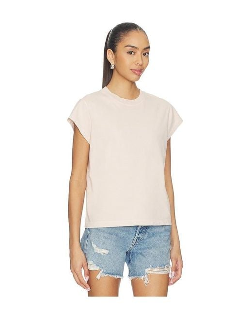 Agolde Blue Bryce Cap Sleeve Tee Shirt