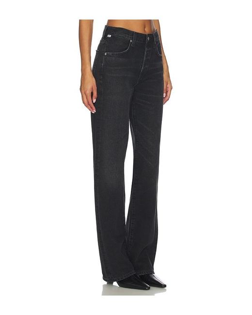 Citizens of Humanity Black Annina Straight Leg Jeans