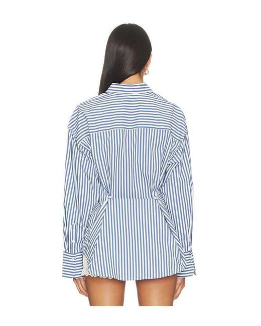 GOOD AMERICAN Blue Oversized Shirt