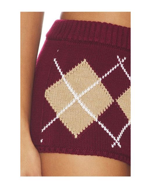 Lovers + Friends Multicolor Lunaria Argyle Short