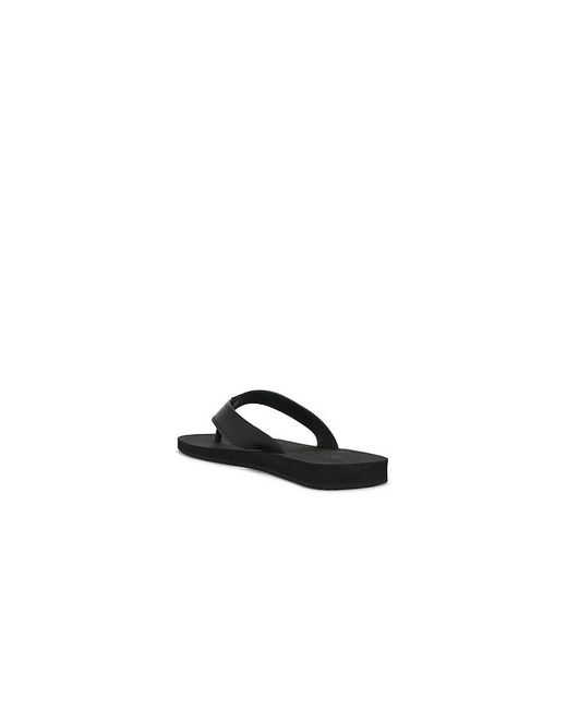 Vince Black Fiji Leather Thong Sandal for men