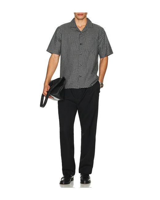 Theory Black Noll Camp Shirt for men