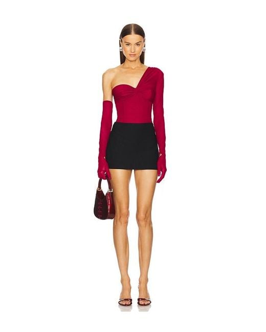 Michael Costello Red X Revolve Nobu Bodysuit