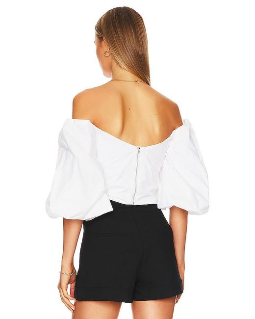 Bardot White Eva Poplin Top