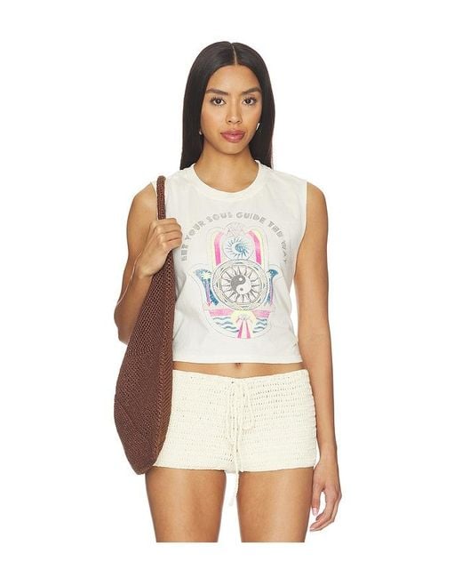 Spiritual Gangster White Soul Guide Spirit Cropped Tank Top