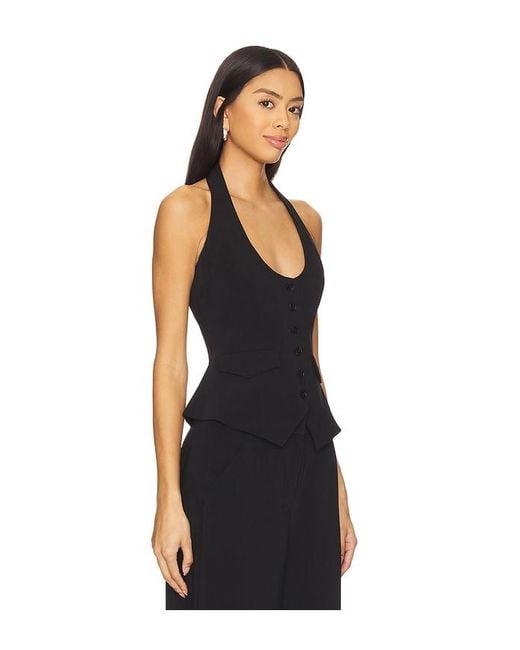 Lovers + Friends Black Susie Top