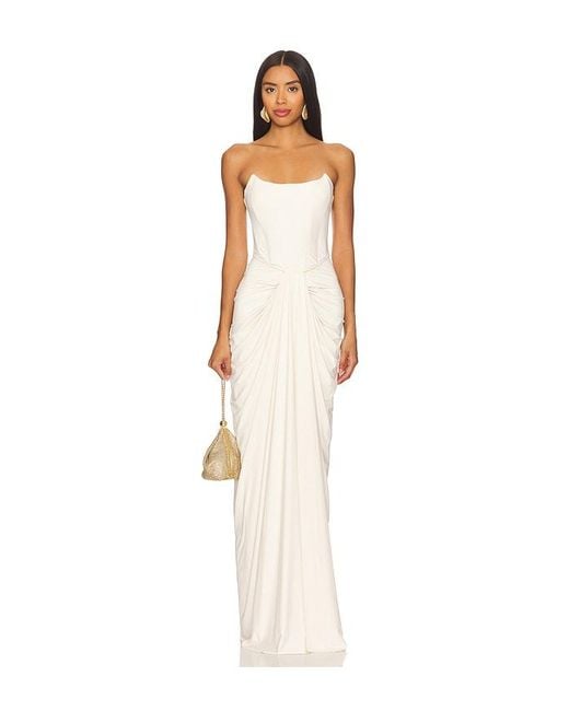 Deme by Gabriella White Pearl Gown