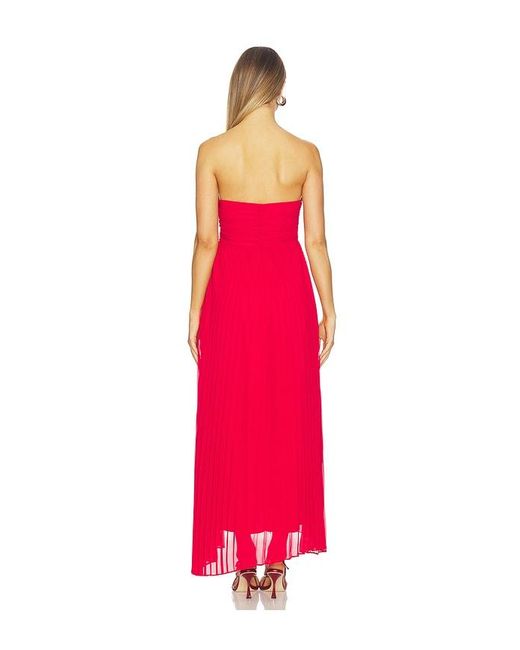 Line & Dot Red Carolyn Maxi Dress