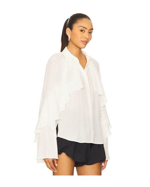Veronica Beard White Demaris Blouse