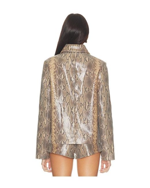 Chaqueta Blouson Leather En Color Marrón Talla (También En M, S, Xs) Mimchik de color Brown