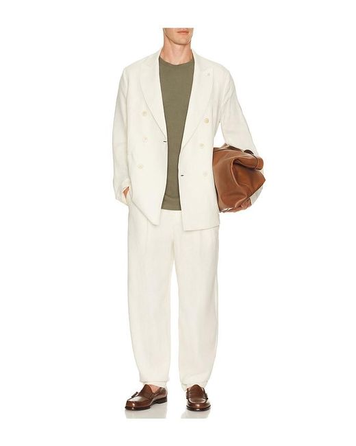 DISTRETTO12 Natural Certo Double Breasted Blazer for men