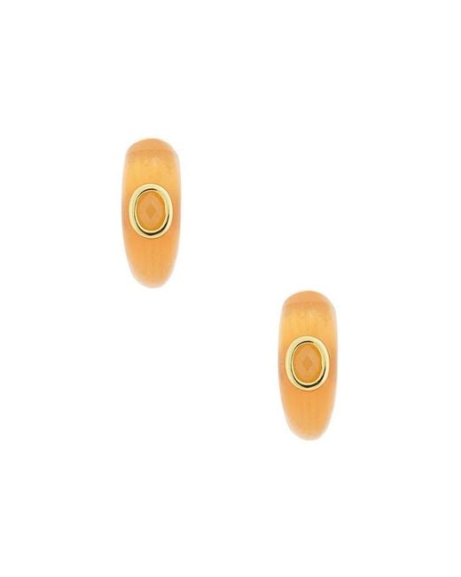 Eddie Borgo Metallic Callie Hoop Earrings