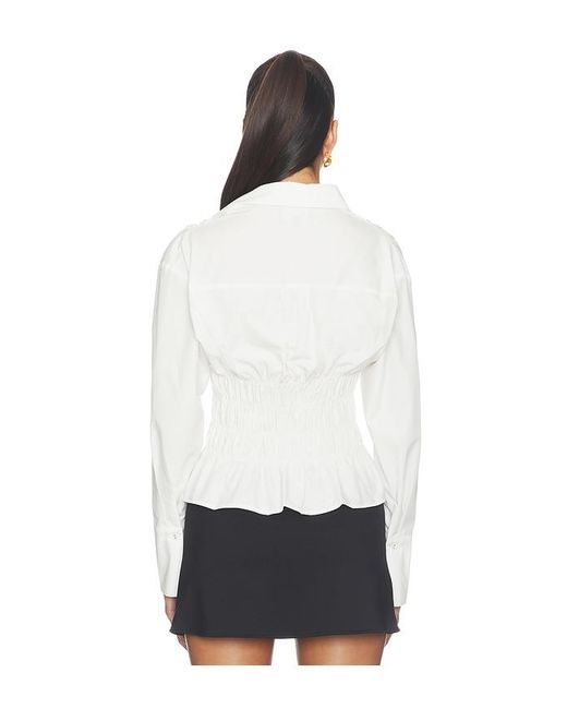 ALL THE WAYS White Tiffani Button Up Top