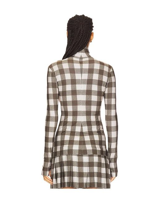 Norma Kamali White Slim Fit Long Sleeve Turtleneck Top