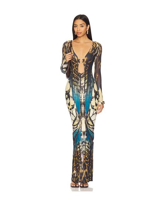 FARAI LONDON Blue Nakai Ring Dress