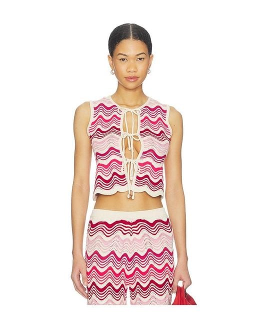 CAPITTANA Red Kari Top