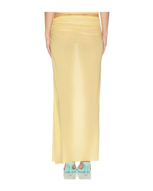 Maygel Coronel Yellow Pollera Skirt