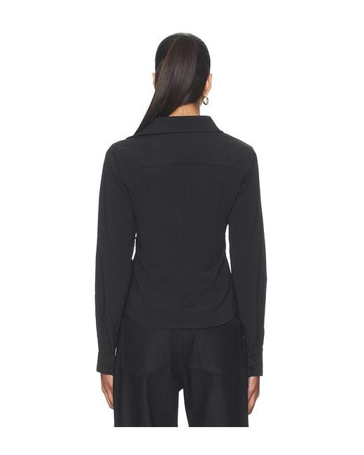 ALL THE WAYS Black Millie Button Up Top
