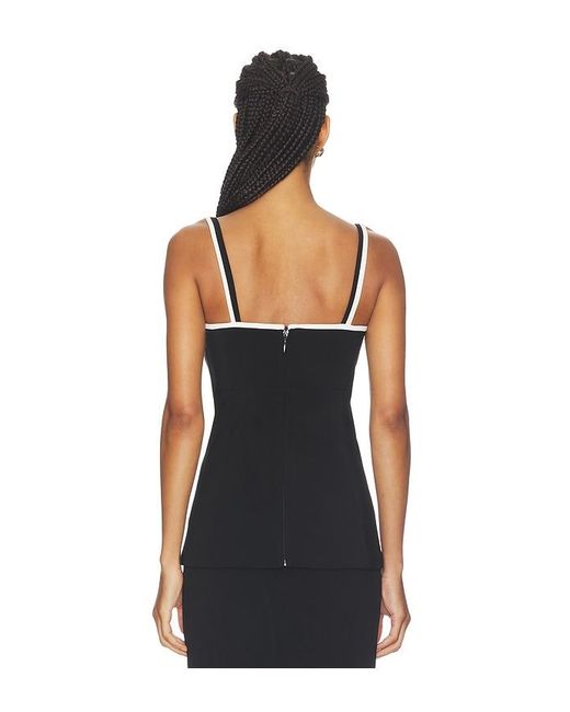 Nadine Merabi Black Anais Bow Top