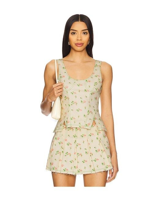 Top Corsé En Color Crema Talla (También En M, S, Xl) YUHAN WANG de color Multicolor