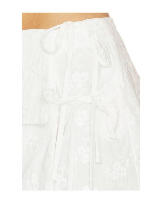 MINKPINK White Anisa Embriodered Skort