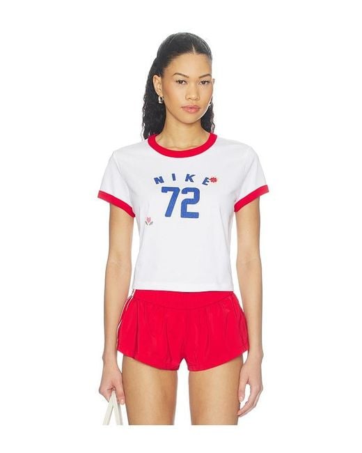 Nike Red Nsw Ringer Crew Tee