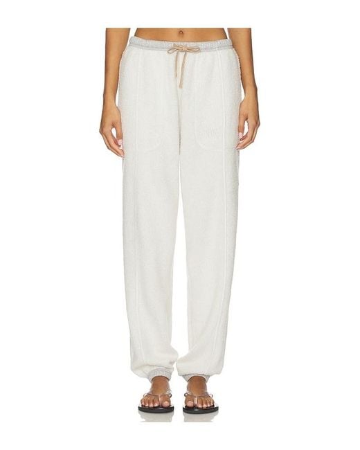 Lunya White Silksweats Midweight Reversible Seamed Jogger