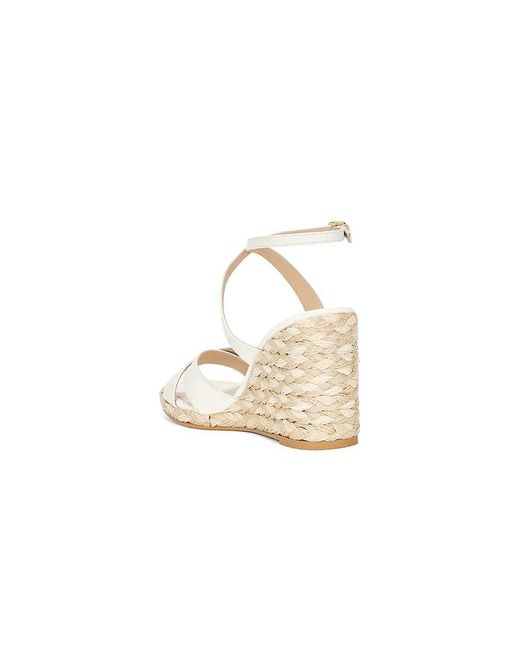 Stuart Weitzman White Alyssa Wedge Sandal