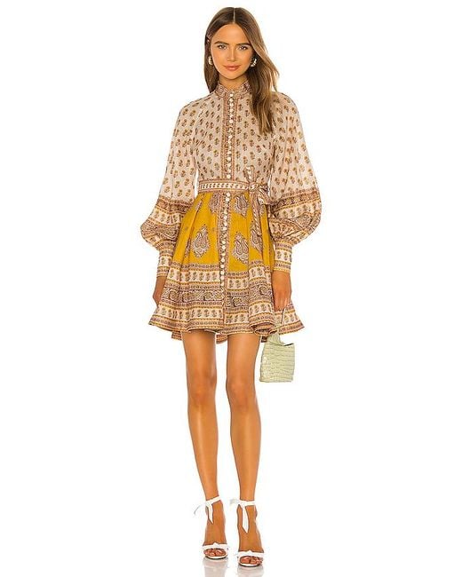 Zimmermann Bonita Paisley-print Linen Mini Dress | Lyst Australia