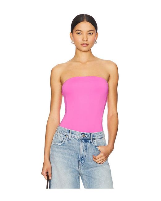 GOOD AMERICAN Pink Sculpting Corset Strapless Bodysuit