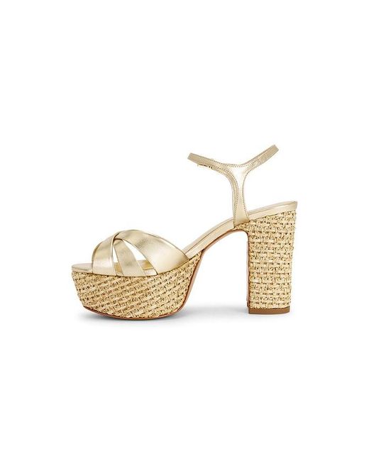 SCHUTZ SHOES White Keefa Raffia Sandal